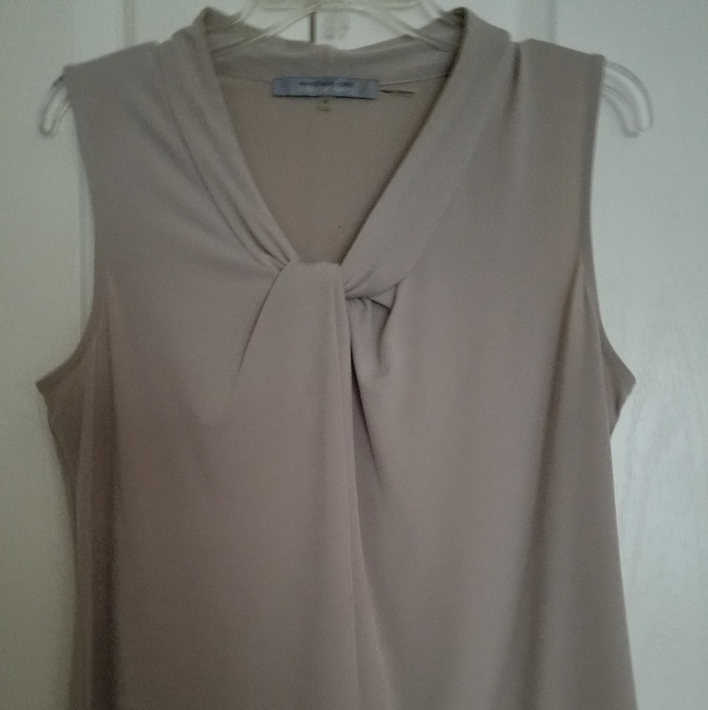 2 for $25 Andrew Marc NY Taupe Sleeveless Blouse